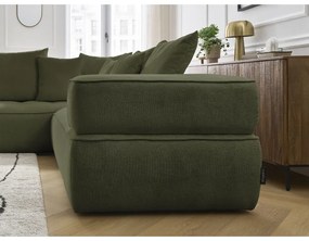Зелен шенилов ъглов диван (ляв ъгъл/L форма) Whesley – Bobochic Paris