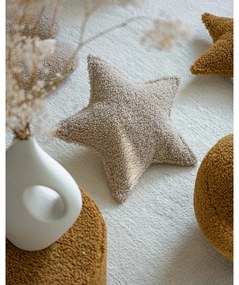 Светлокафява детска възглавница за диван от букле Star – Wigiwama