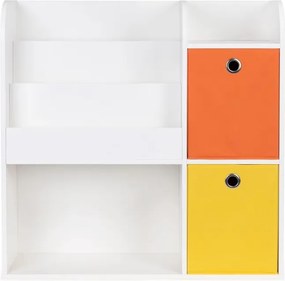 Бял дървен органайзер за детска стая