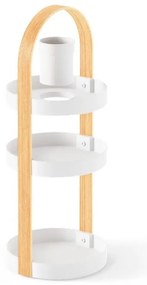 Дървен органайзер за баня в бял и естествен цвят Bellwood - Umbra