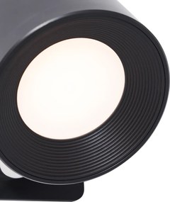 Модерна стенна и таванна лампа черна с акумулаторен LED - Bright