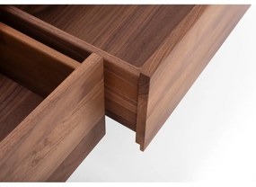 Кафява маса за телевизор от масивен орех 220x45x45 cm Fawn – Gazzda