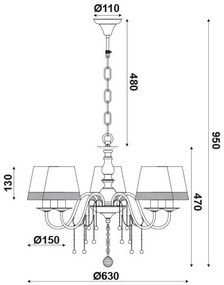 Покривна лампа Carela 5Light