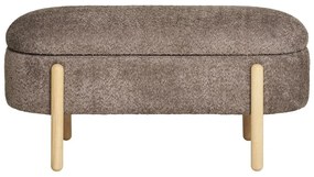 Кафява пейка от прежда с примки от букле Branca – House Nordic