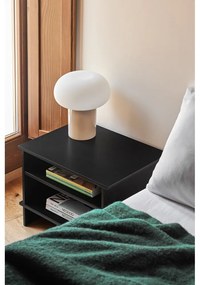 Черно нощно шкафче с рафтове Inari – Teulat