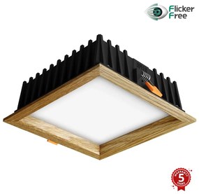 APLED - LED Лампа SQUARE WOODLINE LED/12W/230V 3000K 17x17 см дъб масивнo дървo