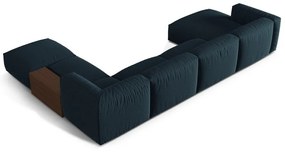 Тъмносин модулен ъглов диван (десен ъгъл/U форма) Martina – Micadoni Home