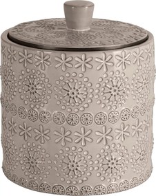 Бежов порцеланов органайзер за баня за памучни тампони Relief – Spirella