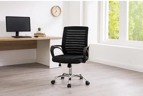 Черен тапициран офис стол Evon – Bonami Essentials