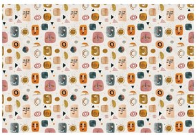 Самозалепващ тапет – Абстрактни лица и геометрия