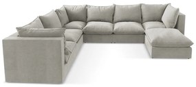 Светлосив ъглов диван (ляв ъгъл/U форма) Manao – Makamii