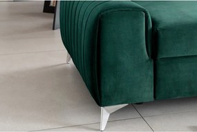 Зелен кадифен разтегателен диван 261 cm Laurence – ELTAP