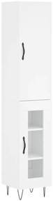 3199073 vidaXL Висок шкаф, бял, 34,5x34x180 см, инженерно дърво
