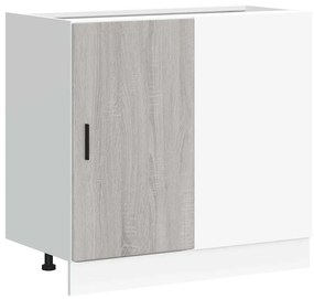 854294 vidaXL Долен шкаф за мивка Lyon Сиво инженерно дърво Sonoma