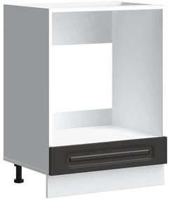 853518 vidaXL Шкаф за фурна, Kalmar, черен, инженерно дърво