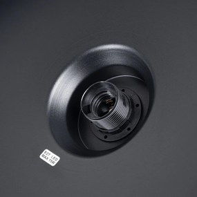 Черно висящо осветително тяло ø 35 cm Vito – Sollux