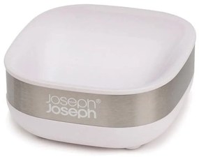 Сапунерка Joseph Joseph Slim 70533, 7.4х7.9х3.6 см, Отвор за оттичане, Разглобяема, Бял/инокс