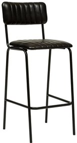 Бар стол atmosphera Dario, Биволска кожа - Черен