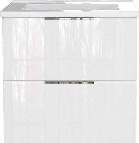 Бял гланцов стенен шкаф за мивка 61x61 cm Celano – Germania