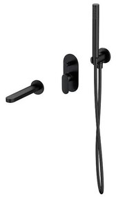 Cersanit S952-042 - комплект за вана с вградена батерия CREA черен