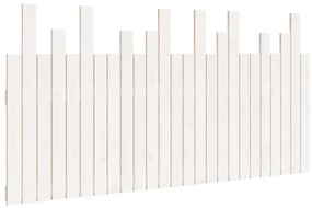 824799 vidaXL Стенна табла за спалня, бяла, 159,5x3x80 см, борово дърво масив