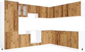 3314999 vidaXL Комплект кухненски шкафове от 14 части Porto, инженерно дърво