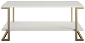 Масичка за кафе в бяло и златисто , 106 x 45 cm Camila - CosmoLiving by Cosmopolitan