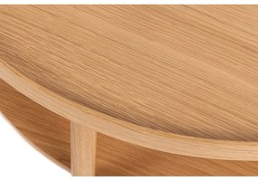 Кръгла масичка за кафе от декор от дъб в естествен цвят ø 80 cm Banbury – Actona