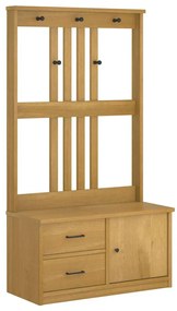 4010494 vidaXL L Дърво за антре SANDNES 87x40x159,5 cm масивна дървесина бор