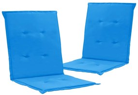 Sonata Възглавници за градински столове, 2 бр, сини, 100x50x3 см