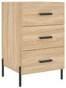 827671 vidaXL Нощно шкафче, дъб сонома, инженерно дърво 40x40x66 см