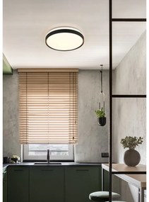 Черно-бяло LED осветително тяло за таван ø 47 cm Spacy – Trio