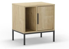 Нощно шкафче в дъбов декор в естествен цвят Lani - Marckeric