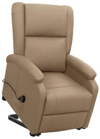 329691 vidaXL Изправящ стол, капучино, изкуствена кожа