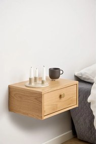 Нощно шкафче от декор от дъб в светло естествен цвят Monfort – Actona