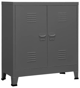 339625 vidaXL Индустриален скрин за съхранение антрацит 90x40x100 cм стомана