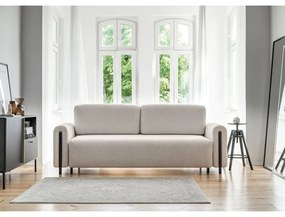 Бежов сгъваем/с място за съхранение диван от прежда с примки от букле 244 cm Arcadova – ELTAP