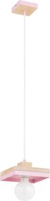 Пендел на кабел MIKO 1xE27/15W/230V розово/бежово