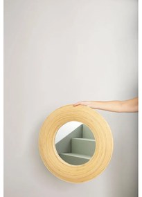 Стенно бамбуково огледало ø 60 cm Blush – Hübsch