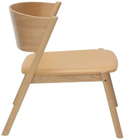 Светлокафяво кресло Oblique – Hübsch