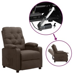3093481 vidaXL Изправящ стол, кафяв, текстил