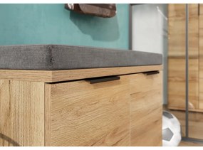 Шкаф за обувки в дъбов декор с пейка Fremont - Germania