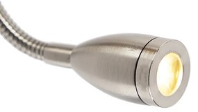 Интелигентен стенен аплик стомана с сив абажур с Wi-Fi A60 - Stacca