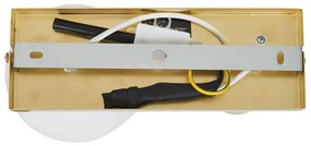 Модерна таванна лампа месинг 2 светлини с възможност за накланяне - Lesly