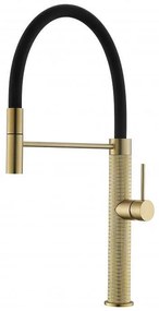 Смесител за кухня ICF 7789809GOLD, Inter Ceramic, месингов, черен + злато, 52.9x24.9см