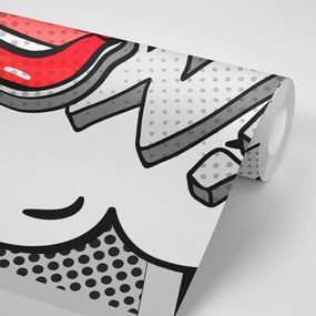 Тапет – Стилен сив поп арт - WOW!