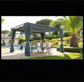 Беседка Hesperide Palmeira, Алуминий, Цвят Шисти, 3x4 m