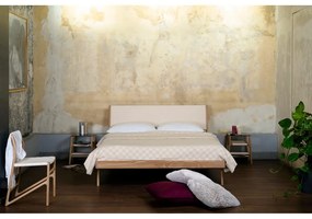 Масивно дъбово легло с бяла табла , 160 x 200 cm Fawn - Gazzda