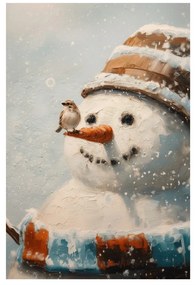 Картина на платно – Коледна приказка със снежен човек