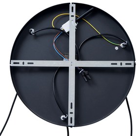 Дизайнерска висяща лампа черна кръгла 3-светлинна - Indu